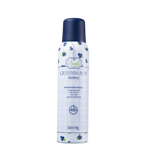 DESODORANTE AEROSOL GIOVANNA BABY BLUEBERRY 150ML - GIOVANNA BABY - Higiene Pessoal
