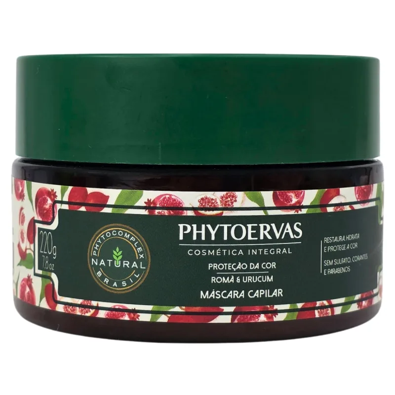 Máscara Capilar Phytoervas Proteção Da Cor Romã E Urucum 220g - Não Informado - Higiene E Perfumaria