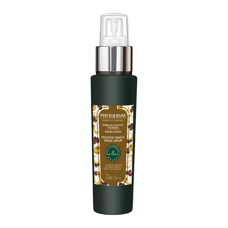 Protetor Térmico Sérum Capilar Reparação dos Fios e Nutrição Bacuri e Patauá Phytoervas 70ml