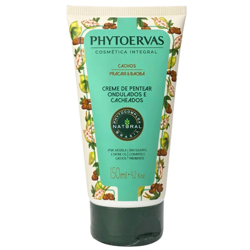 Creme De Pentear Phytoervas Ondulados E Cacheados Pracaxi E Baobá 150ml - Não Informado