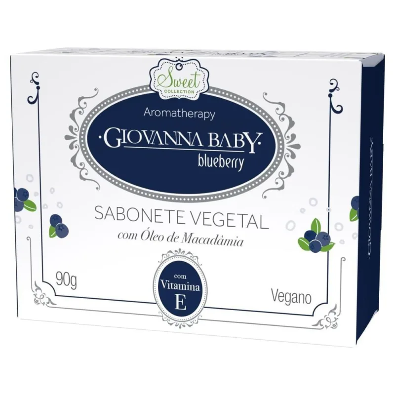 Sabonete em Barra Vegano Giovanna Baby Moments Blueberry 90g - Giovanna Baby - Beleza E Perfumaria