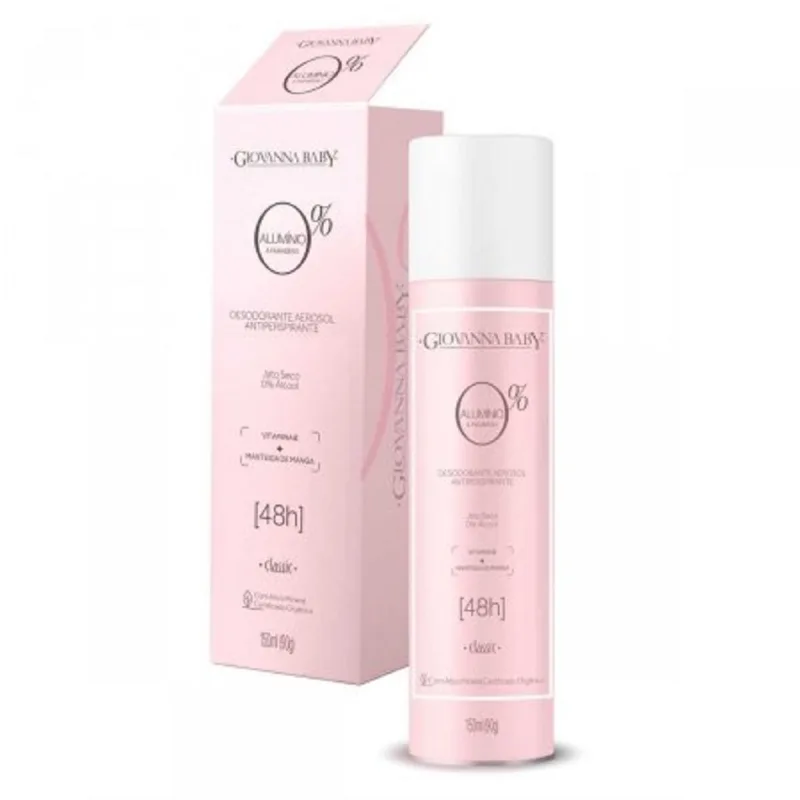 Desodorante Antiperspirante Giovanna Baby Classic 0% Alumínio Aerossol 150ml - Giovanna Baby - Higiene Pessoal