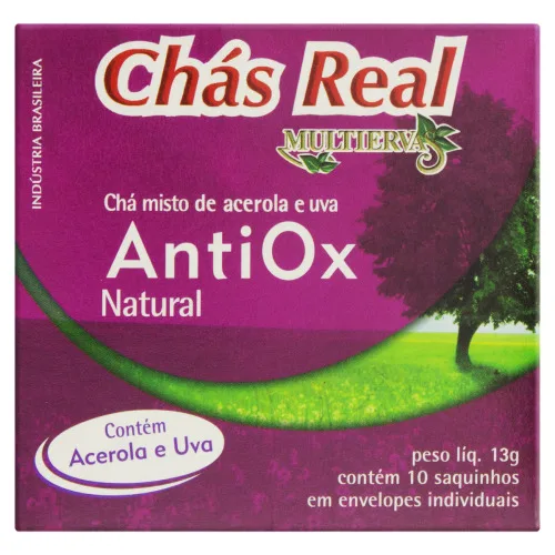 Chá Misto Acerola E Uva Real Multiervas Antiox Caixa 13g 10 Unidades - MULTIERVAS - Mercearia