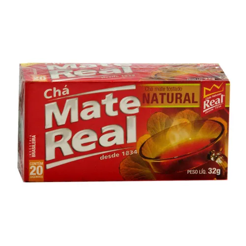 Chá Mate Tostado Natural Real Caixa 32g 20 Unidades - MATE REAL - Mercearia