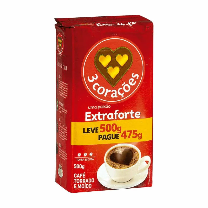 Café Extraforte 3 Corações 500g Embalagem Promocional