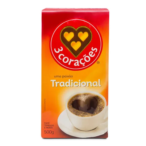 CAFÉ 3 CORAÇÕES 500G VAC TRADICIONAL - 3 CORACOES - Mercearia