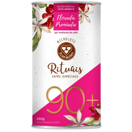 CAFÉ TORRADO E MOÍDO SYLVIA FELIZALI 3 CORAÇÕES RITUAIS 90 LATA 250G - 3 CORACOES