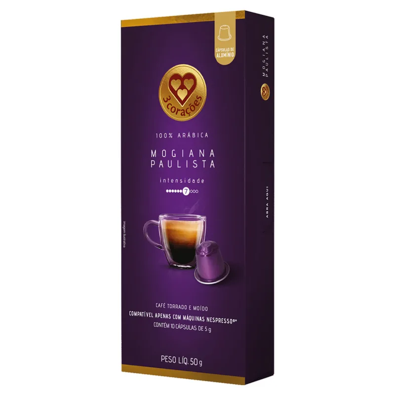 Cafe Mogiana Paulista 10 Capsulas 3 Coracoes 50g - Não Informado - Mercearia