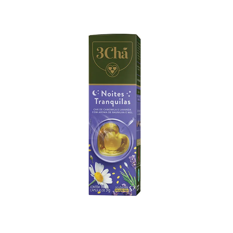 Chá Três Noites Tranquilas com 10 Cápsulas 30g - Três - Mercearia