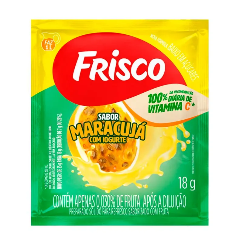 Refresco em Pó Frisco Maracujá com Iogurte 18g