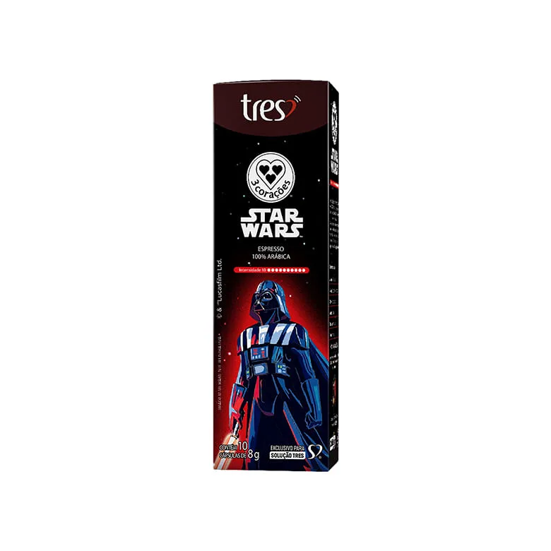 Cafê Três Star Wars Darth Vader com 10 Cápsulas 80g - Três - Mercearia
