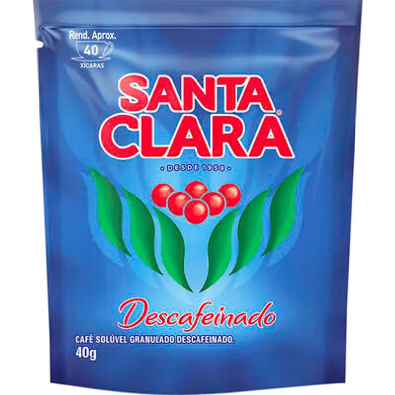 Café Solúvel Santa Clara Descafeinado 40g