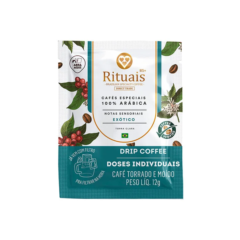Café 3 Corações Rituais Drip Exótico Sachê 1un - 3 Corações - Mercearia