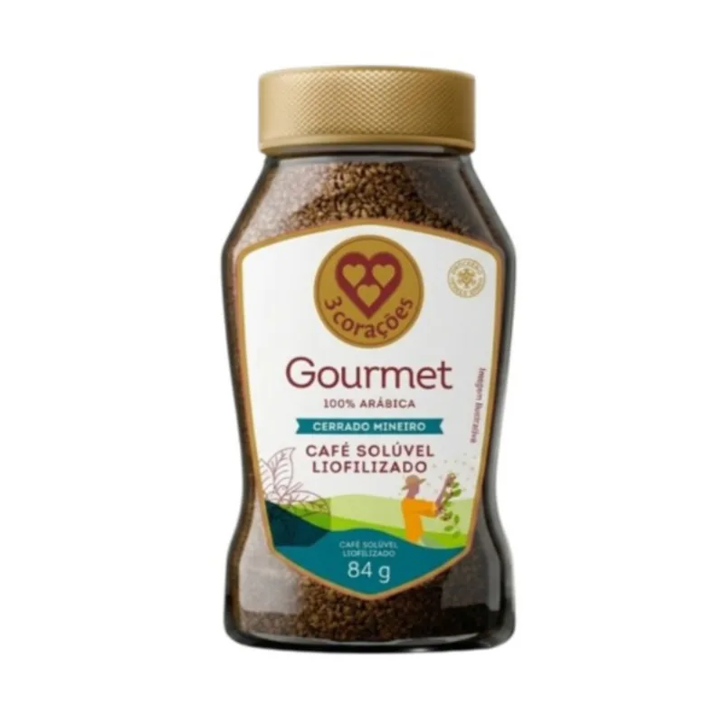 Café Solúvel Gourmet Cerrado Mineiro 3 Corações 84g