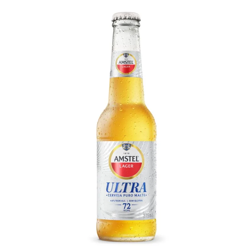 Cerveja Lager Puro Malte sem Glúten Amstel Ultra Long Neck 275ml - Amstel
