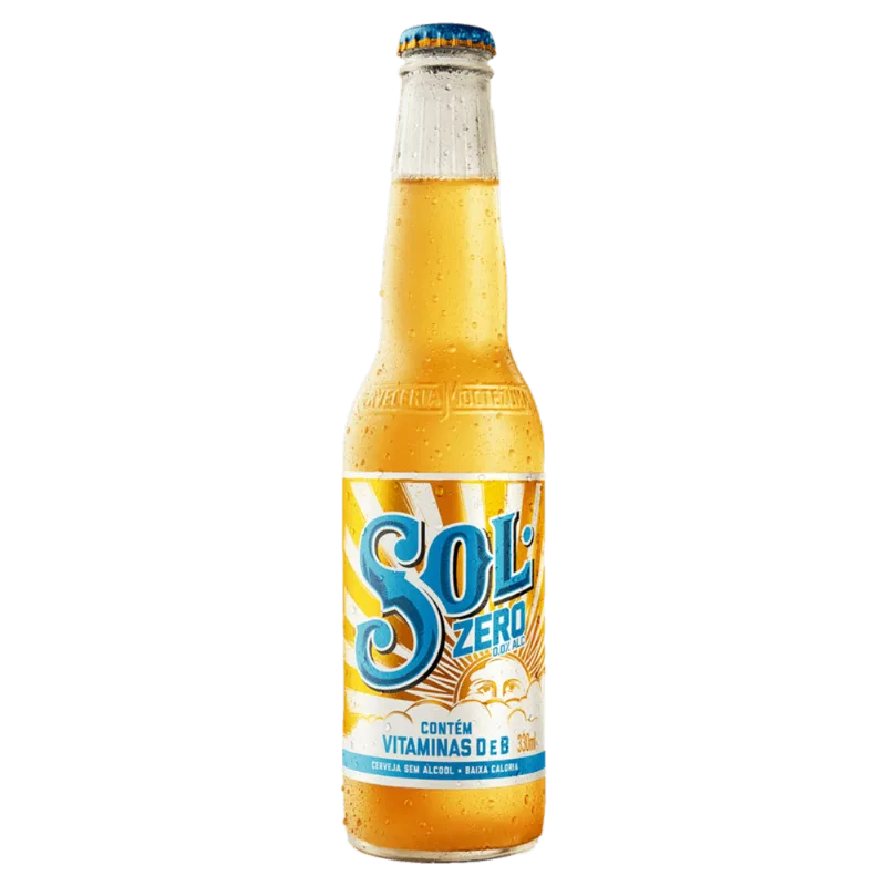 Cerveja Pilsen Zero Álcool Sol Garrafa 330ml
