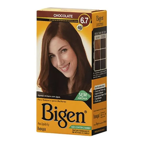 Tintura Permanente Bigen 4.5 Chocolate Unit - BIGEN