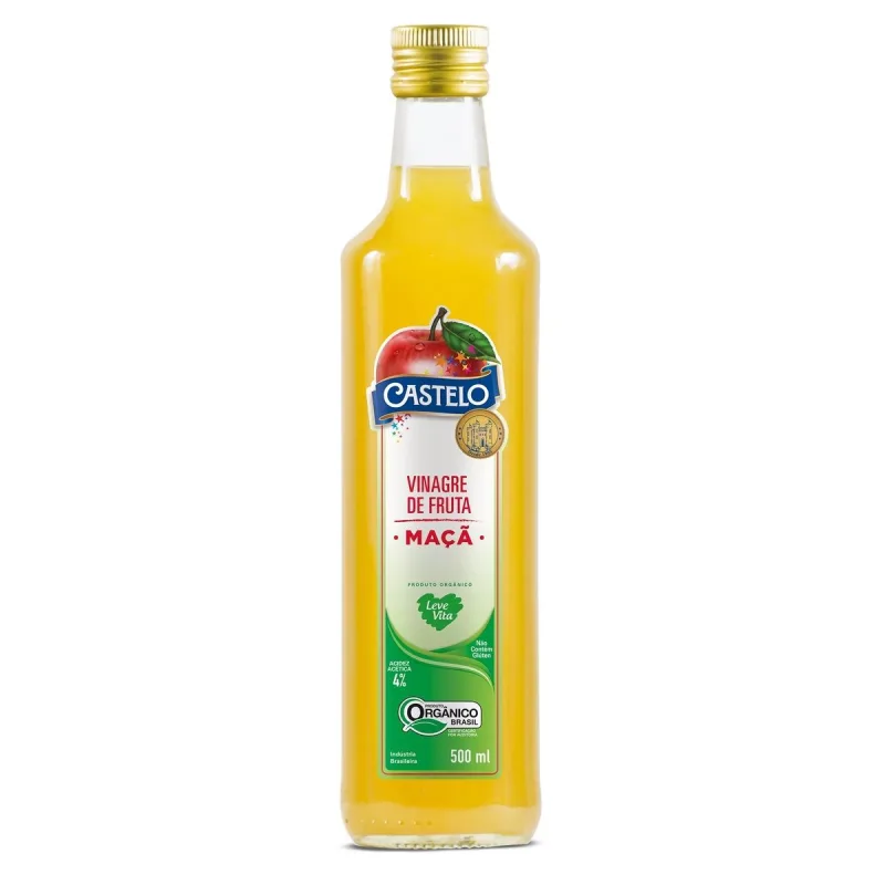 Vinagre de Maçã Castelo Orgânico 500ml - Castelo - Mercearia