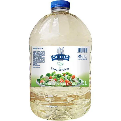 VINAGRE CASTELO DE ALCOOL COLORIDO 5L - CASTELO - Bebidas