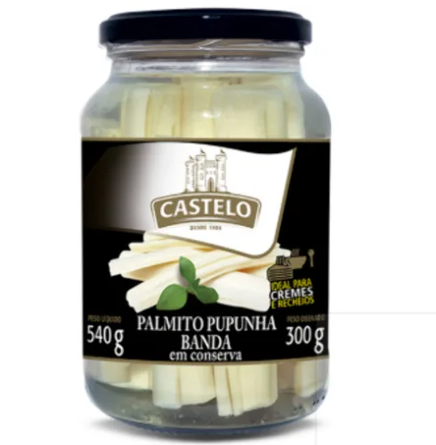 Palmito Pupunha Castelo 300g Banda - CASTELO - Mercearia