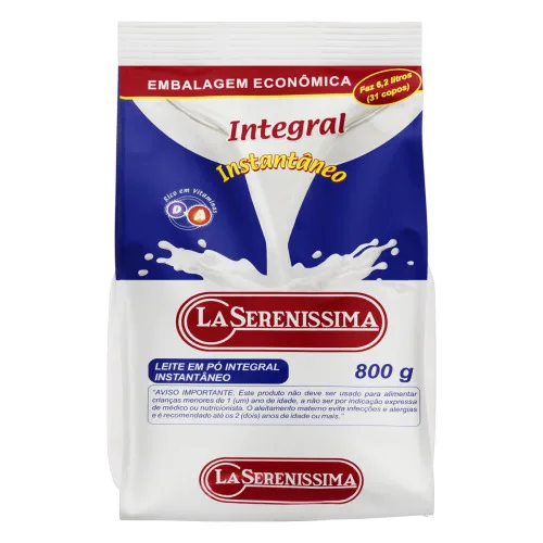 Leite Po Int La Serenissima 800g Instantaneo - INTEGRAL - Mercearia