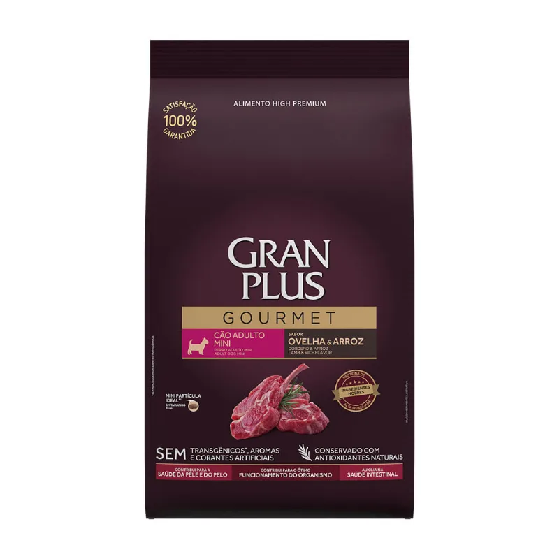 Ração GranPlus Gourmet Cães Adultos Mini Ovelha e Arroz 15 kg