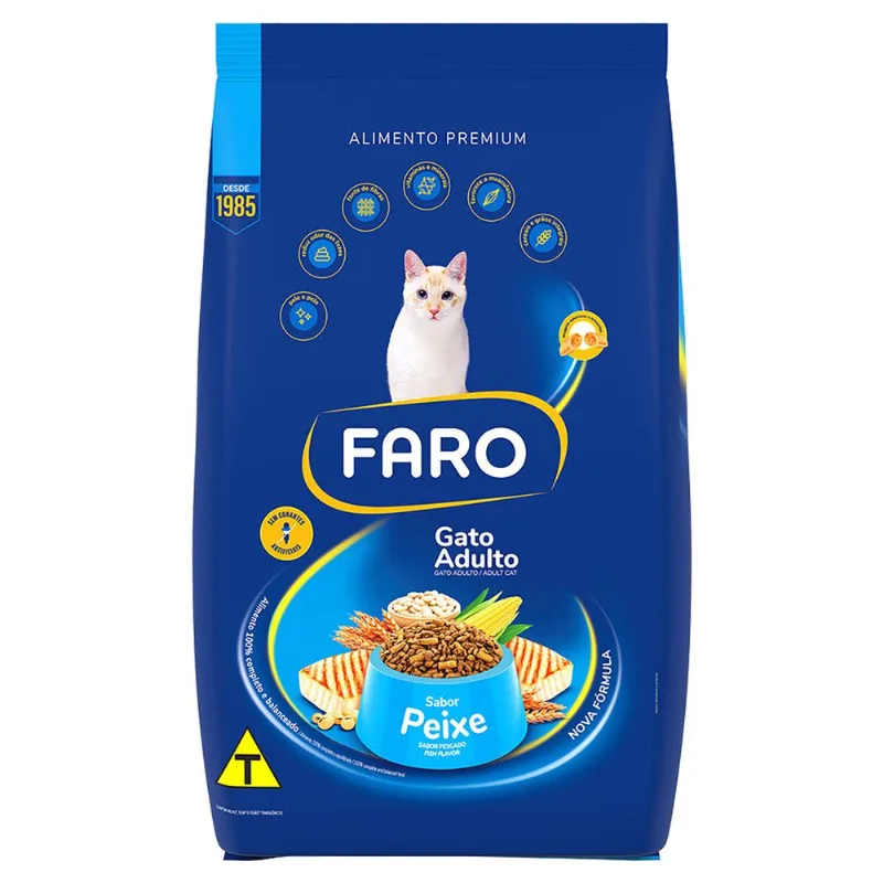 Alimento para Gatos Faro Adultos Peixe 2,7Kg
