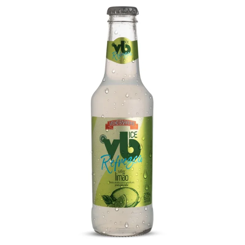 Bebida Mista Alcoólica Gaseificada Limão Velho Barreiro Refresca Ice Garrafa 275ml