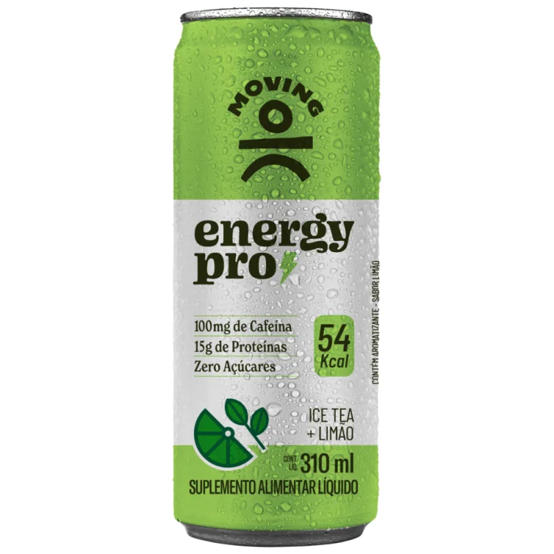 Suplemento Energético Líquido Ice Tea de Limão Energy Pro Moving Lata 310ml - Moving - Mambo