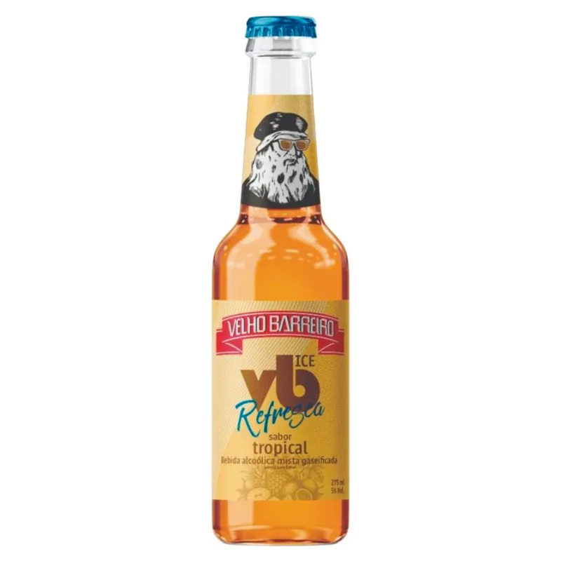 Bebida Alcoólica Mista Velho Barreiro Refresca Ice Tropical Long Neck275ml