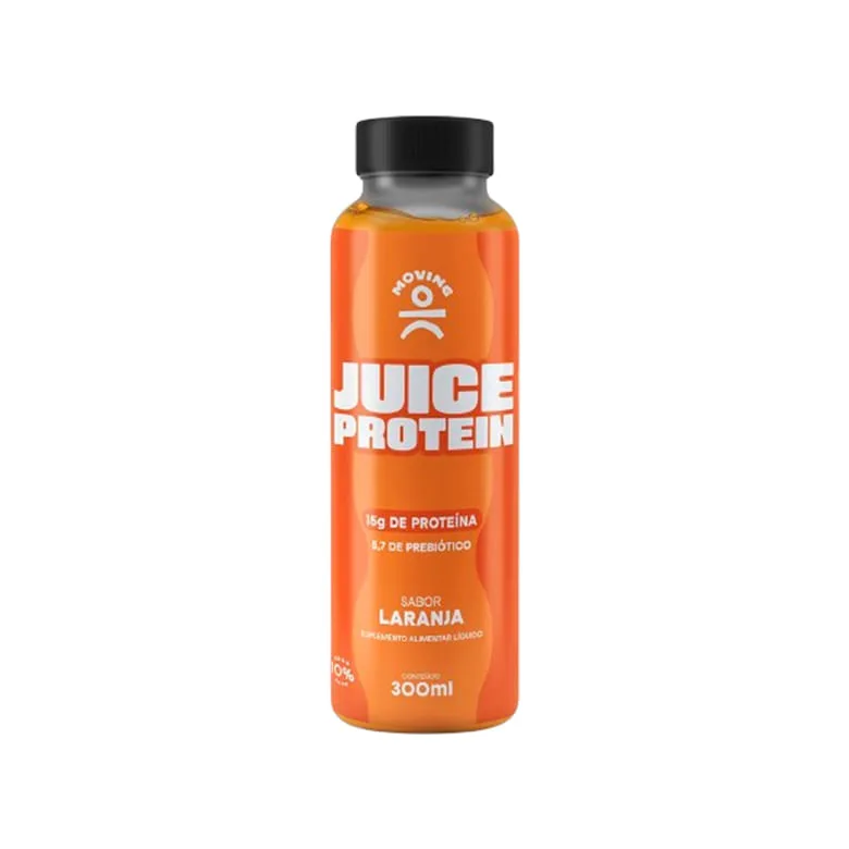 Suplemento Alimentar Moving Juice Protein 100% Suco 15g Proteina Laranja 300ml - Moving