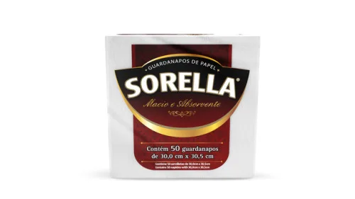 GUARDANAPO DE PAPEL SORELLA 50 UNIDADES - SORELLA