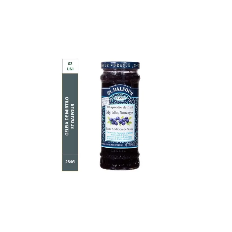 Geléia de Mirtilo St Dalfour Pack 2 Unidades 284g Cada