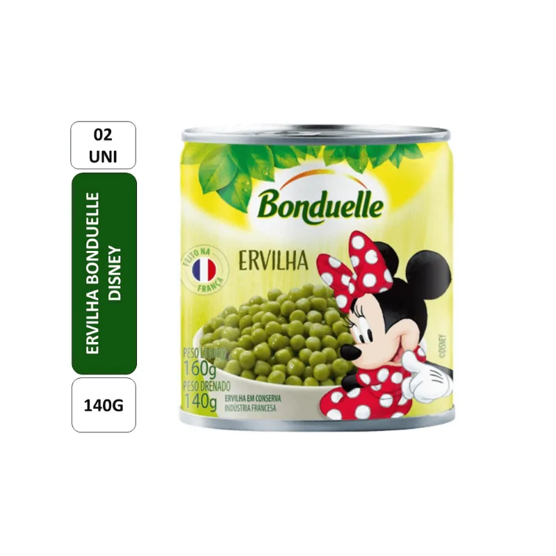 Ervilha Bonduelle Disney Pack 2 Latas 140g Cada