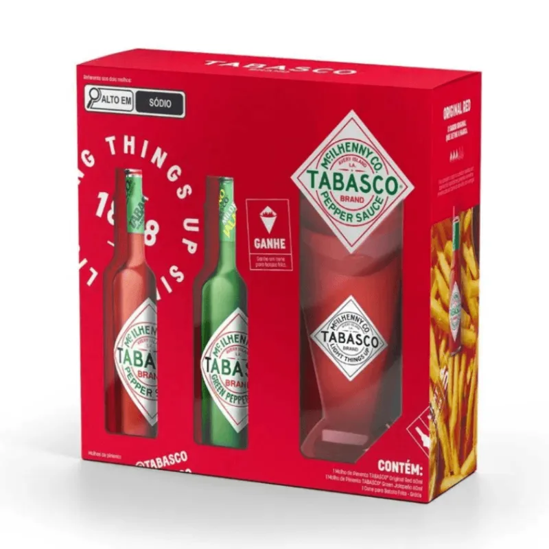 Kit Tabasco com 2 Unidades de Molho + Cone
