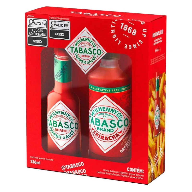 Kit Molho Tabasco E Sriracha 316ml