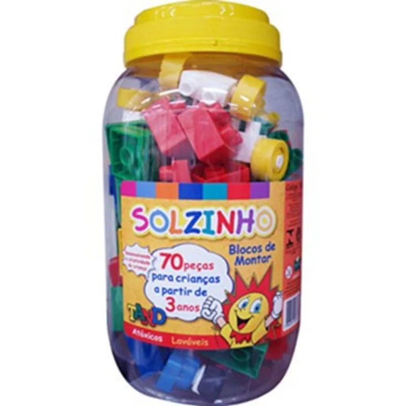 Pote Blocos de Montar - Solzinho - 70 Peças - Toyster