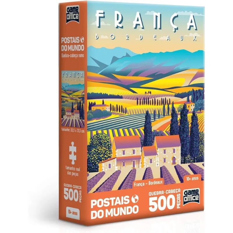 Quebra-Cabeça 500 Peças Nano - Postais do Mundo - França - Bordeaux - Toyster