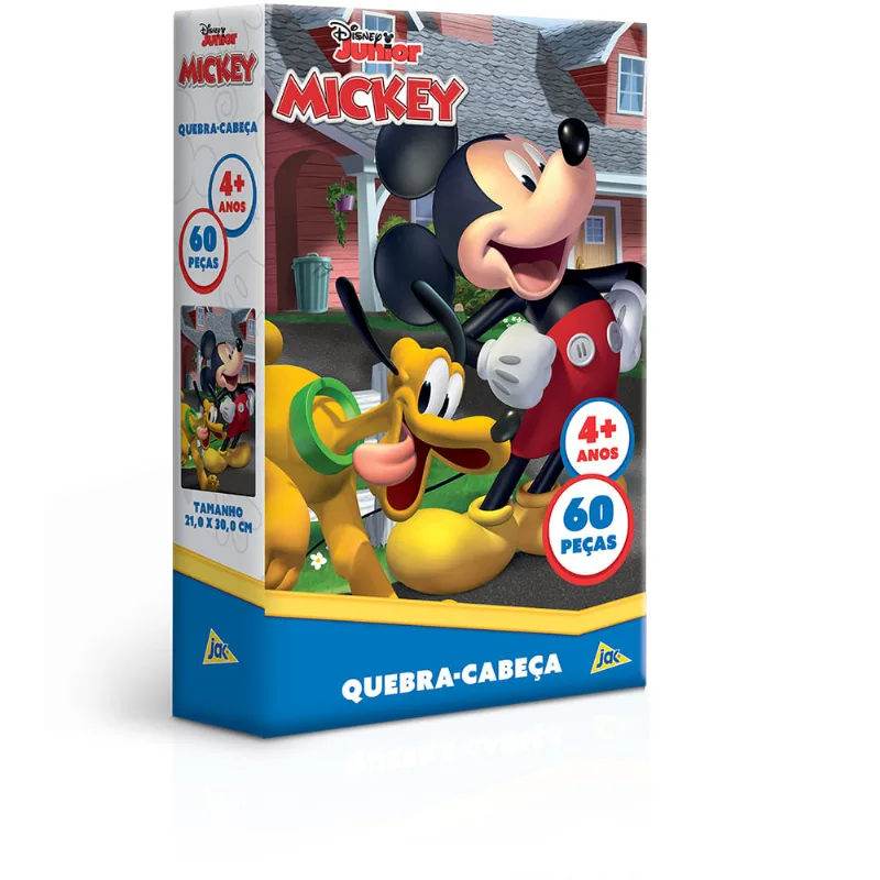 Quebra-Cabeça - Disney Junior - 60 Peças - Mickey E Pluto - Toyster