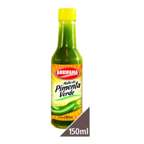 Molho De Pimenta Verde Arrifana Frasco 150ml - ARRIFANA - Mercearia