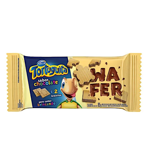 BAGLEY BISC. TORTUGUITA WAFER RECH CHOCOLATE 85G - TORTUGUITA - Mercearia