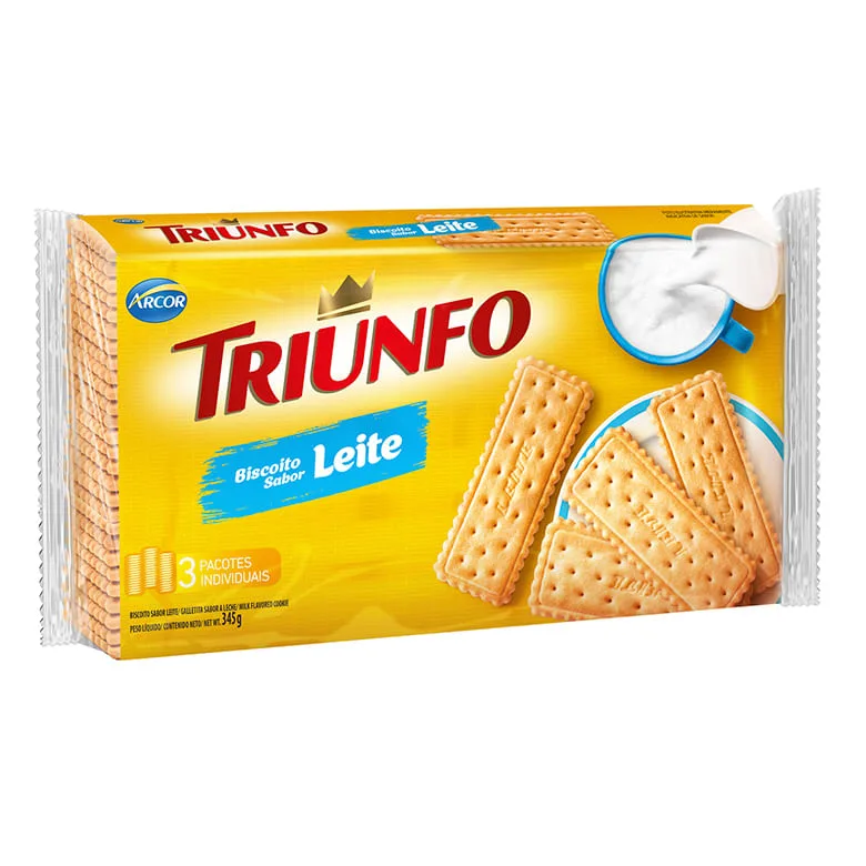 Biscoito Triunfo Leite 345g - Triunfo - Mercearia