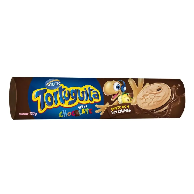Biscoito Recheado Tortuguita Chocolate 120g