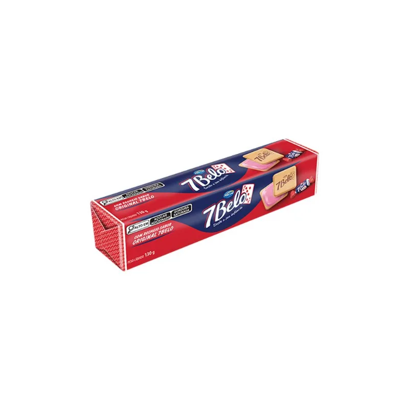 Biscoito Arcor Recheado 7 Belo Framboesa 130g