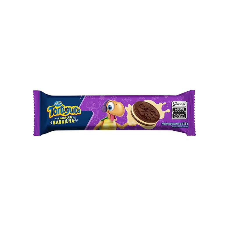 Biscoito Arcor Tortuguita Recheado Baunilha 86g - Tortuguita - Mercearia