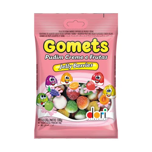 Bala Dori Gomets Pudim Creme E Frutas - DORI - Mercearia