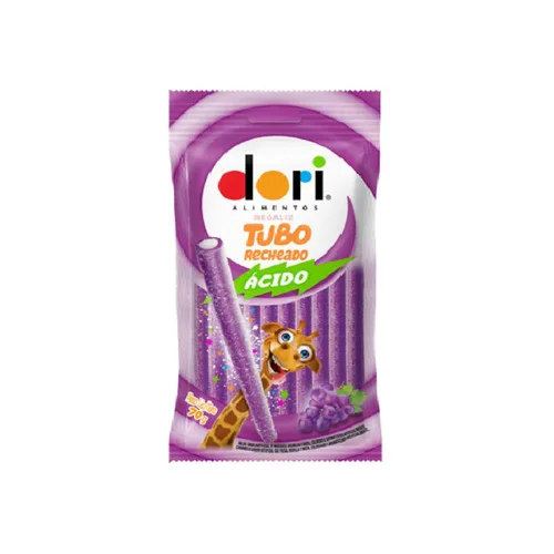 Bala Regaliz Dori 70g Tubo Rech Acido Uva - DORI - Mercearia