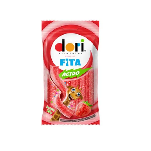 Bala Regaliz Dori 70g Fita Acido Morango - DORI - Mercearia