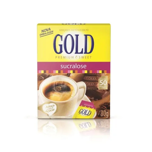 Adoçante Em Po C/ 50 Envelopes 30g Gold Sucralose - GOLD - Mercearia