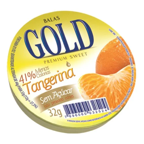 Bala Gold Diet Tangerina 32g - GOLD - Mercearia